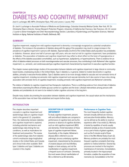 DIABETES and COGNITIVE IMPAIRMENT José A