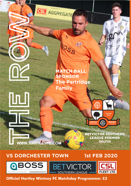 DORCHESTER TOWN 1St FEB 2020