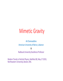Mimetic Gravity