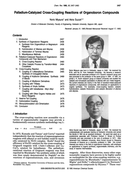 Palladium-Catalyzed Cross-Coupling Reactions of Organoboron Compounds
