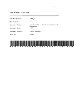 Document Country: Lfes ID: IFES 10 1997 Slov