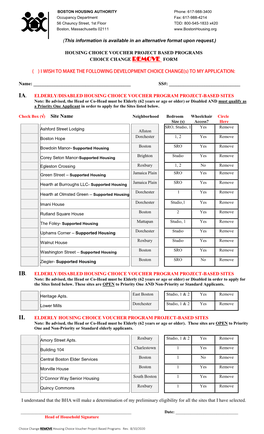 Public Housing Waiting List Update