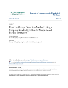 Plant Leaf Image Detection Method Using a Midpoint Circle Algorithm for Shape-Based Feature Extraction B