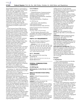 Federal Register/Vol. 85, No. 206/Friday, October 23, 2020/Rules