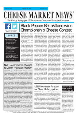 Black Pepper Bellavitano Wins Championship Cheese Contest