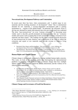 1 Neo-Extractivism, Development Pathways and Contestation in Recent Years There Has Been, What Commentators Call