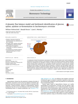 A Dynamic Flux Balance Model and Bottleneck Identification of Glucose, Xylose, Xylulose Co-Fermentation in Saccharomyces Cerevis