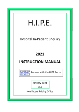 HIPE Instruction Manual 2021