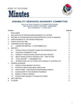Disability Services Advisory Committee