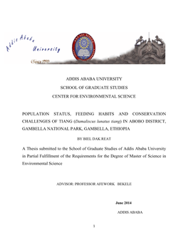 Addis Ababa University School of Graduate Studies