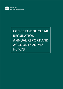 Onr Annual Report and Accounts 2017/18 3
