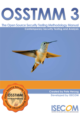 OSSTMM 3 – the Open Source Security Testing Methodology Manual