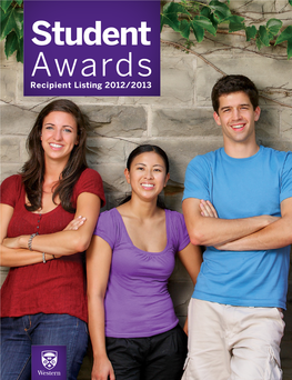 Listing of Student Award Recipients (PDF)