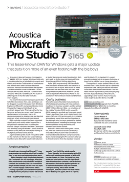 Acoustica Mixcraft Pro Studio 7