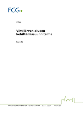 Vihtijärven Alueen Kehittämissuunnitelma