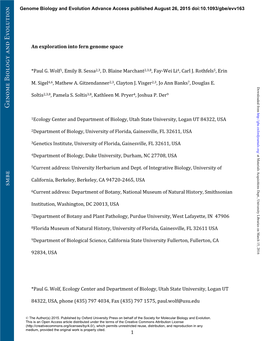 An Exploration Into Fern Genome Space