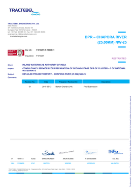 Dpr – Chapora River (25.00Km) Nw-25