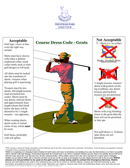 Course Dress Code - Gents T – Shirts (I.E