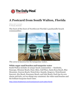 A Postcard from South Walton, Florida