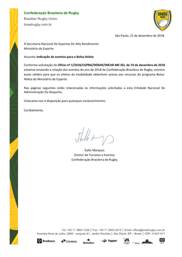 Confederação Brasileira De Rugby Brazilian Rugby Union Brasilrugby.Com.Br