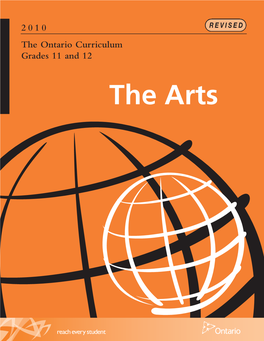 The Ontario Curriculum, Grades 11 and 12: the Arts, 2010