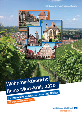 Wohnmarktbericht Rems-Murr-Kreis 2020 Vorwort Wohnmarktbericht 2020