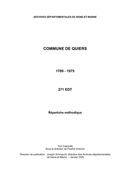 Commune De Quiers