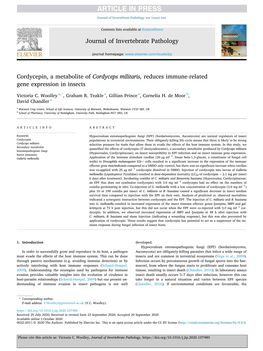 Cordycepin, a Metabolite of Cordyceps Militaris, Reduces Immune-Related Gene Expression in Insects