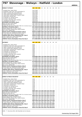 797 Stevenage - Welwyn - Hatfield - London ARRIVA