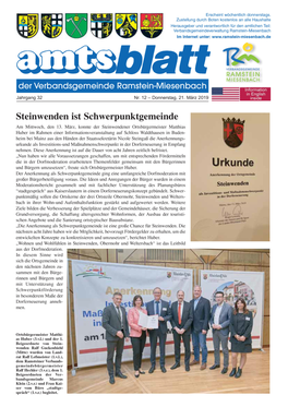 AMTSBLATT Nr. 12 Vom 21.03.2019