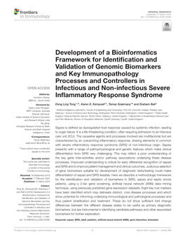 Development of a Bioinformatics Framework for Identification And
