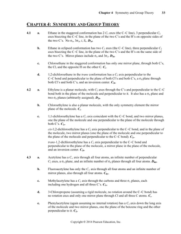 Chapter 4: Symmetry and Group Theory