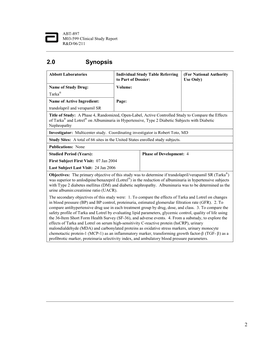 M03-599 Clinical Study Report R&D/06/211