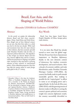 Brazil, East Asia, and the Shaping of World Politics