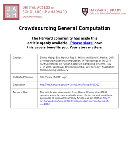 Crowdsourcing General Computation
