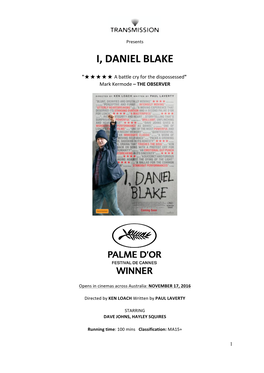 I, Daniel Blake