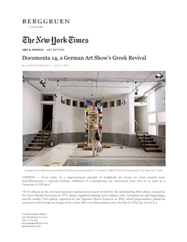 News Documenta 14, a German Art Show's Greek