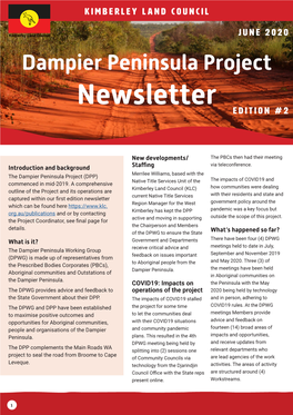 Dampier Peninsula Project Newsletter EDITION #2