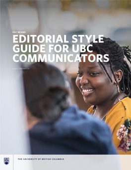 Editorial Style Guide for Ubc Communicators