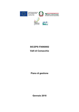 SIC/ZPS IT4060002 Valli Di Comacchio Piano Di Gestione Gennaio 2018