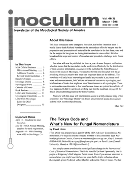 The Tokyo Code and What's New for Fungal Nomenclature