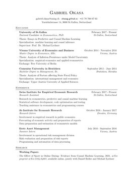 Gabriel Okasa CV