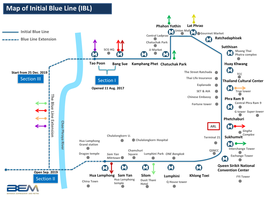 Map of Initial Blue Line (IBL)