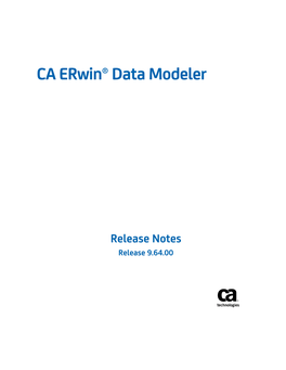 CA Erwin Data Modeler Release Notes