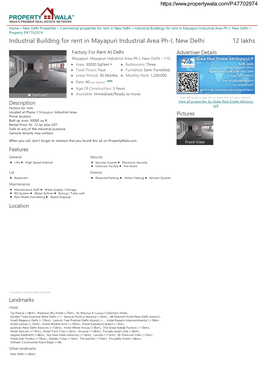 Industrial Building for Rent in Mayapuri Industrial Area Ph-I, New Delhi (P47702974)