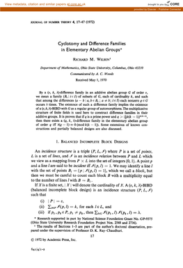 Cyclotomy and Difference Families in Elementary Abelian Groups*