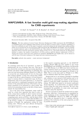 A Fast Iterative Multi-Grid Map-Making Algorithm for CMB Experiments