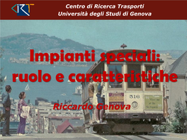 Centro Di Ricerca Trasporti Università Degli Studi Di Genova