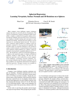 Spherical Regression: Learning Viewpoints, Surface Normals and 3D Rotations on N-Spheres