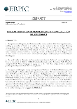The Eastern Mediterranean and the Projection of Air Power